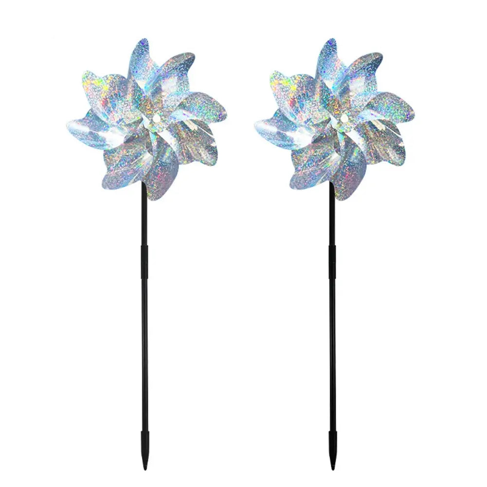 2/10pcs Bird Repeller Windmill Spinner Creative 8 Leaves Repelling Birds Wind Spinner Outdoor Garden Lawn Yard Decoration from PriceLows™