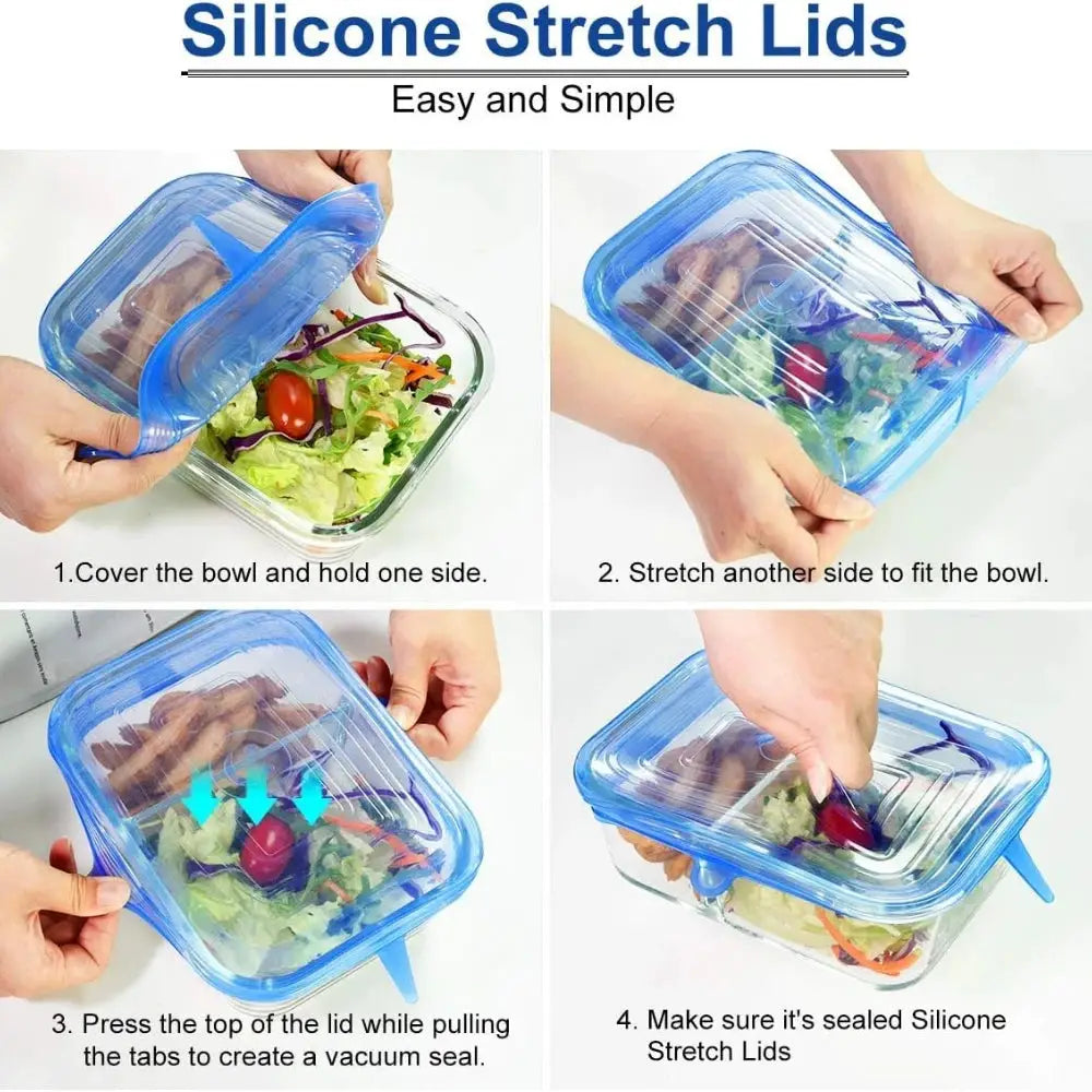 Silicone Stretch Lids | Food Grade | Reusable | Assorted Bowl Sizes
