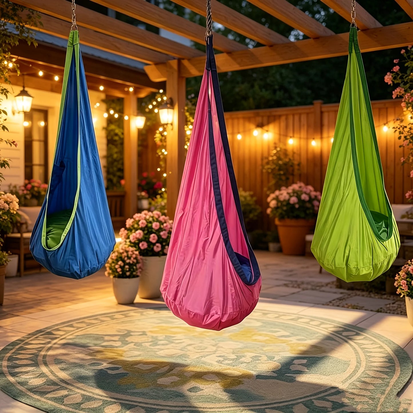 Hammock Chair Indoor Outdoor | 264 Lb Capacity | Pillow Included | Storage Bag