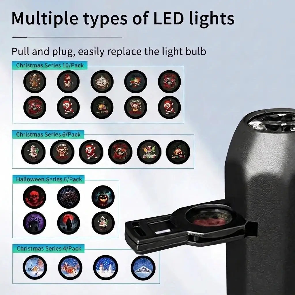 LED Projector Night Light | Adjustable Patterns | USB Powered | 4 6 10 Pack