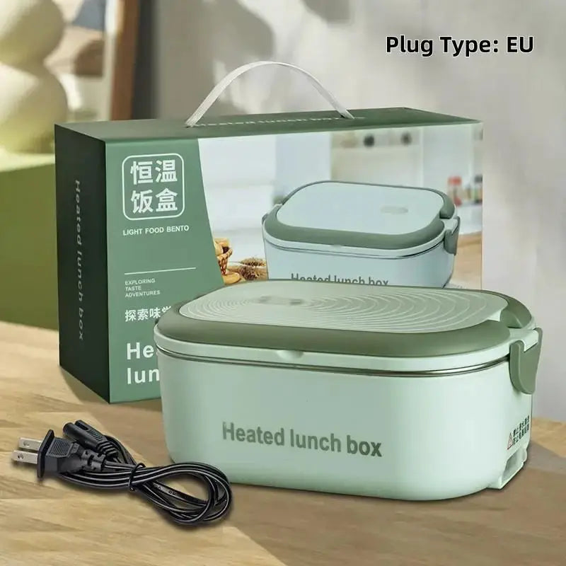 Lunch Box With Electric Heater 2-Basket Stainless Steel 304 No Rust Portable Water-free Electric Lunch Box from PriceLows™