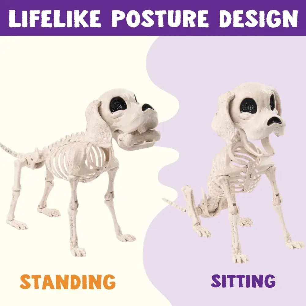 Halloween Dog Skeleton | Posable Joints | Full Body | 12.6 Inch
