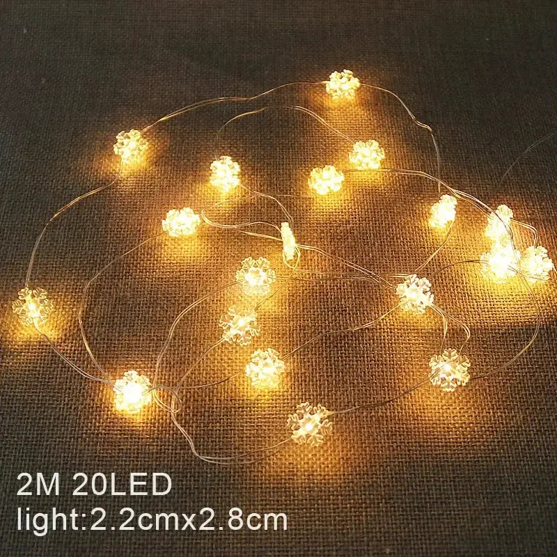 LED Fairy String Lights | 2M Length | Battery Operated | Christmas Figures