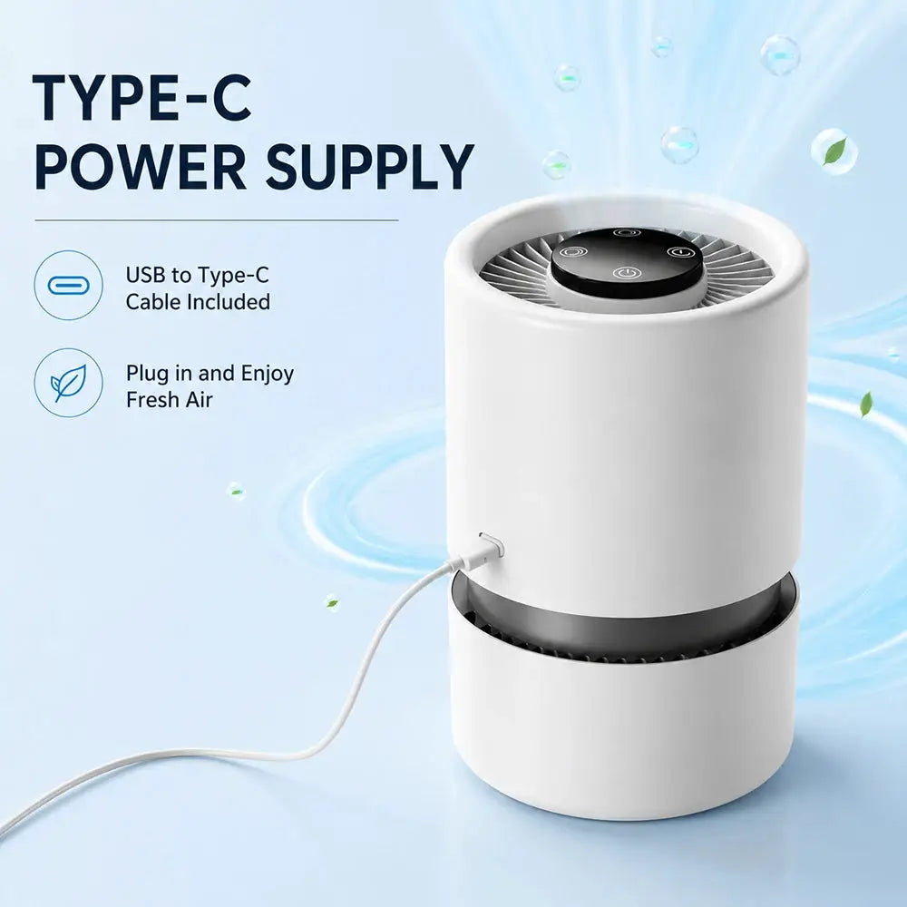 Portable Air Purifier | H11 HEPA Filter | USB Powered With Aromatherapy