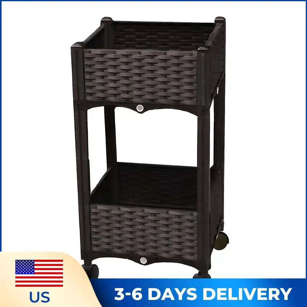Raised Beds with Wheels Standing Planter Beds for Outdoor Plants Tomato Flower Vegetable from PriceLows™