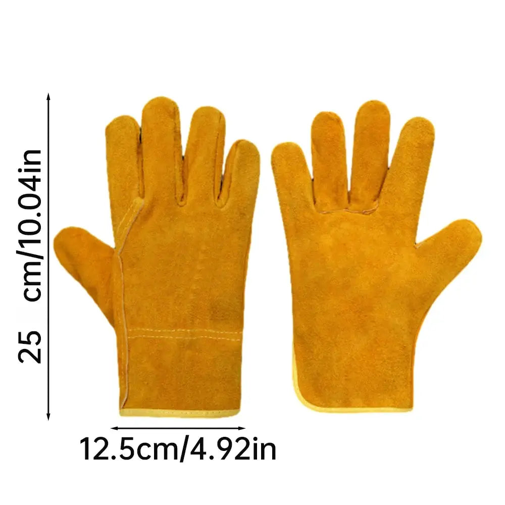 1 Pair Fireproof Durable Sheepskin Leather Welder Gloves for Welding Metal Hand Tools Anti-Heat Work Safety Gloves from PriceLows™