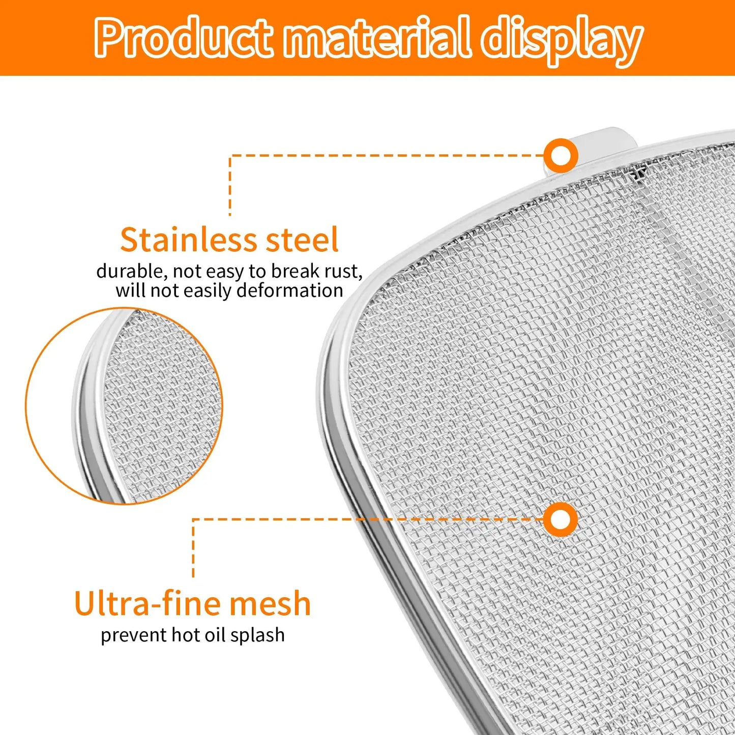 Splatter Guard | 21.5 cm | Stainless Steel | AG300C AG301C AG302 AG400