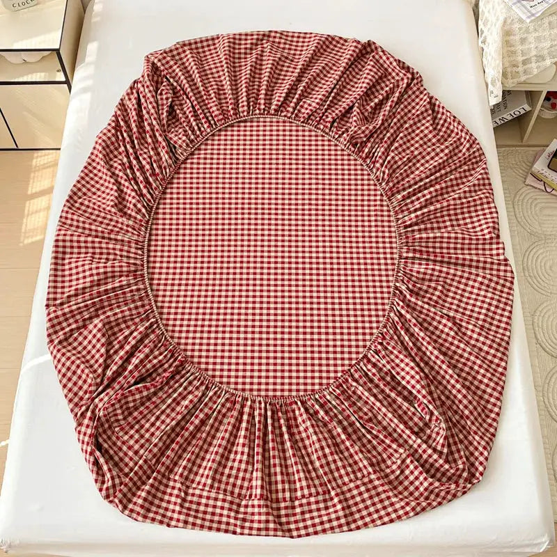 Pure Cotton Fitted Sheet Adults Kids Room Bedsheets Single/Twin/Queen/King Size Bed Cover простынь Soft Mattress Protector from PriceLows™