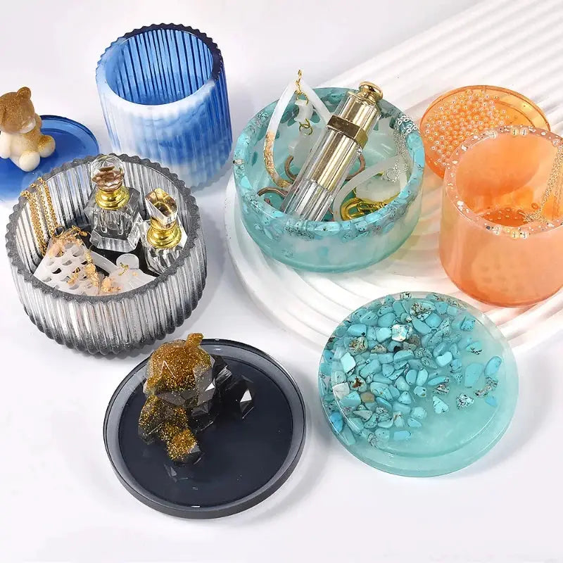 Silicone Mold | Round Stripe Design | For Crystal Epoxy Jewelry Resin