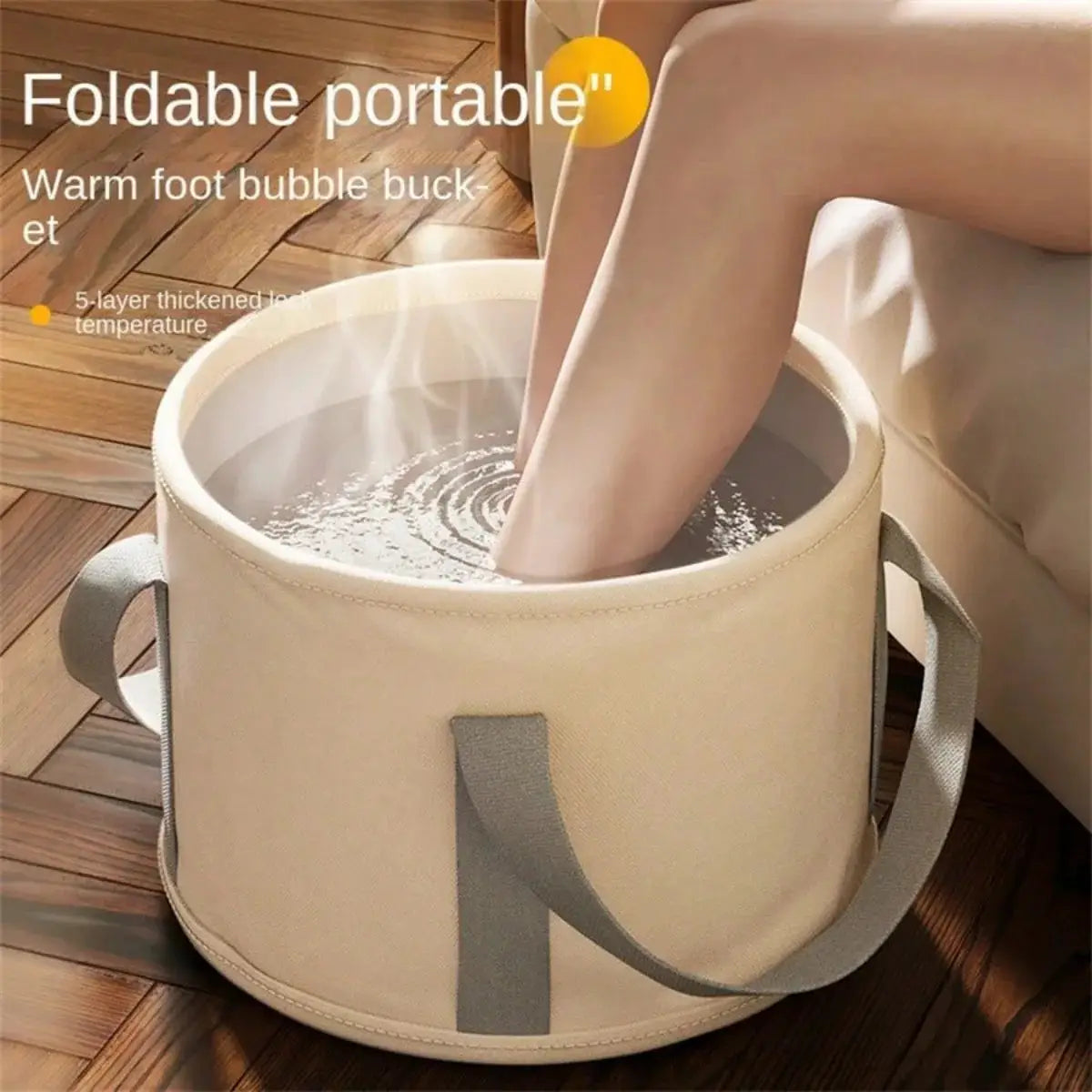 Foldable Foot Bath Tub | Heat Preservation | Deep Basin