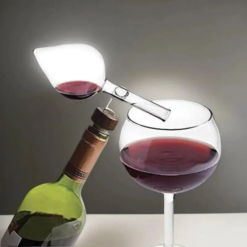 Peach Modelled Glass Wine Aerator, Quick Dispensing Pourer for Red Wine Bottle, Professional Decanter Sobering Gadget from PriceLows™