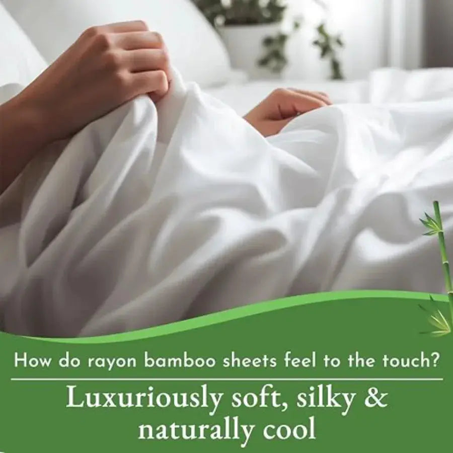 Rayon from Bamboo Sheets Cal Luxury Cooling Blue Sheets for Size Bed with Deep Pocket Fitted Sheet from PriceLows™