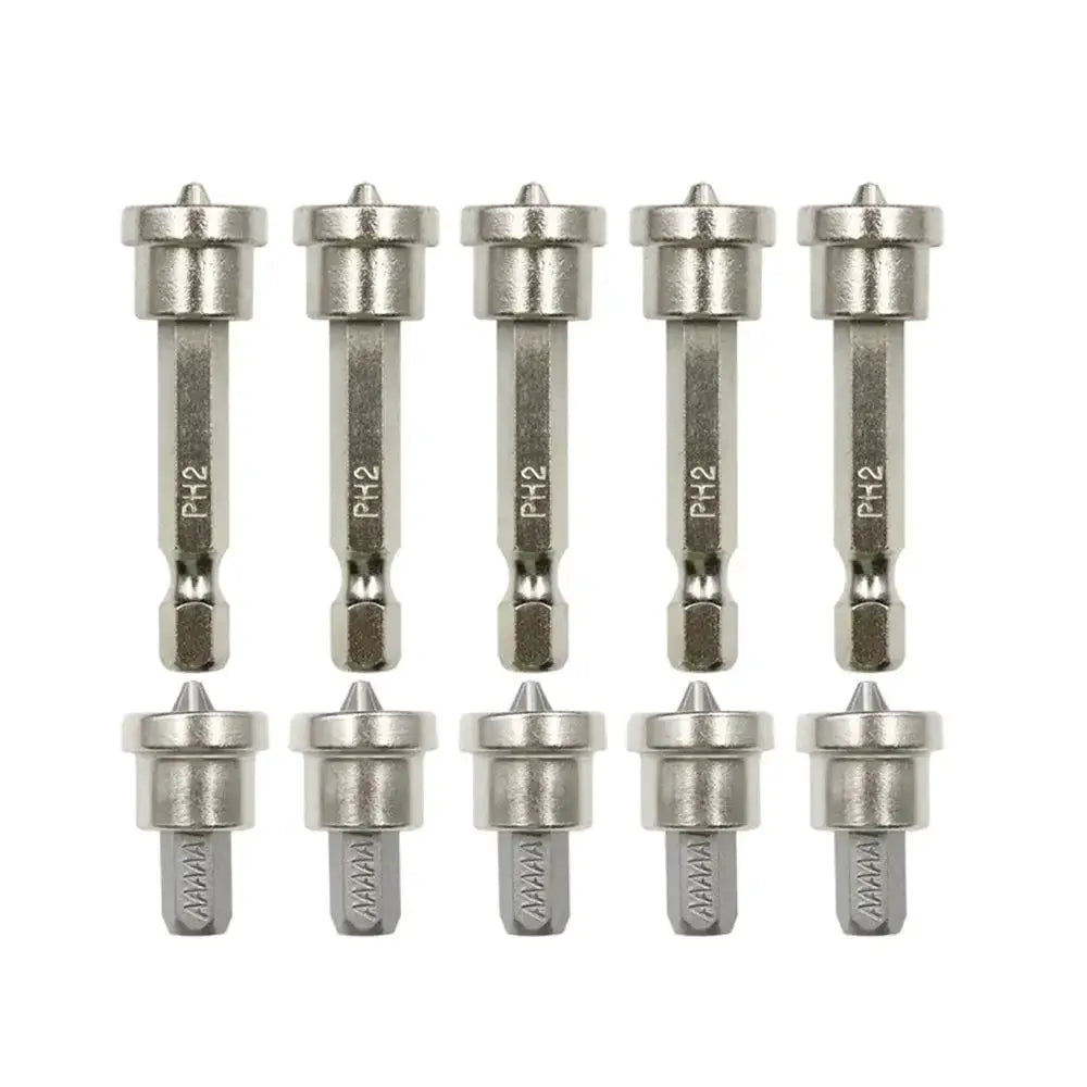 5Pcs 10Pcs 25mm 50mm PH2 Screwdriver Bit Set for Plasterboard Wood Board Depth Stop Limit Cross Tips No-Magnetic Phillips Heads from PriceLows™