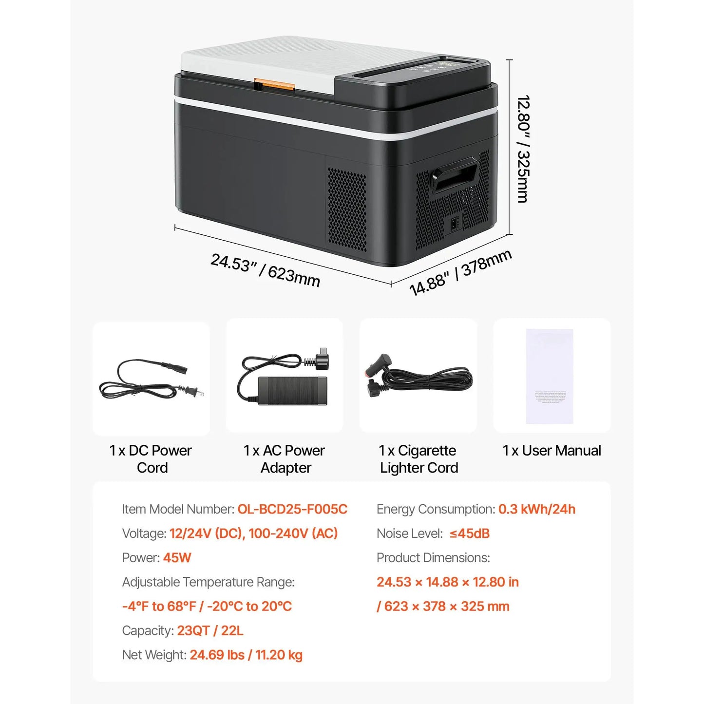 SucceBuy 20L 22L 35L 45L 55L Car Refrigerator Mini Fridge Freezer Portable Compressor Cooler DC 110-240V Ice Box for Camping from PriceLows™