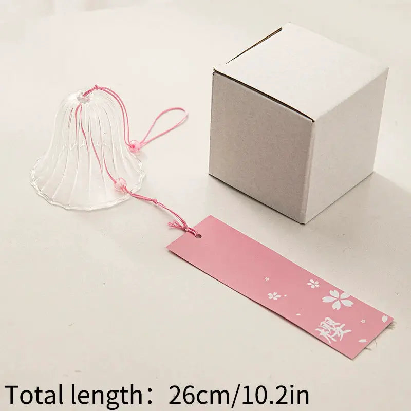 Japanese Sakura Glass Wind Chime Cherry Blossom Wind Bell Korean Kawaii Room Decor Hanging Decor Wind Chimes Outdoor 후우링 from PriceLows™