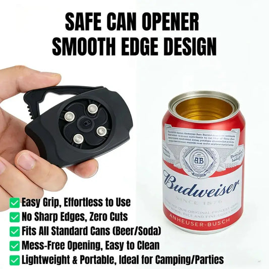 Can Opener | Smooth Edge Safe Design | Portable Kitchen Bar Gadget | 1 Piece