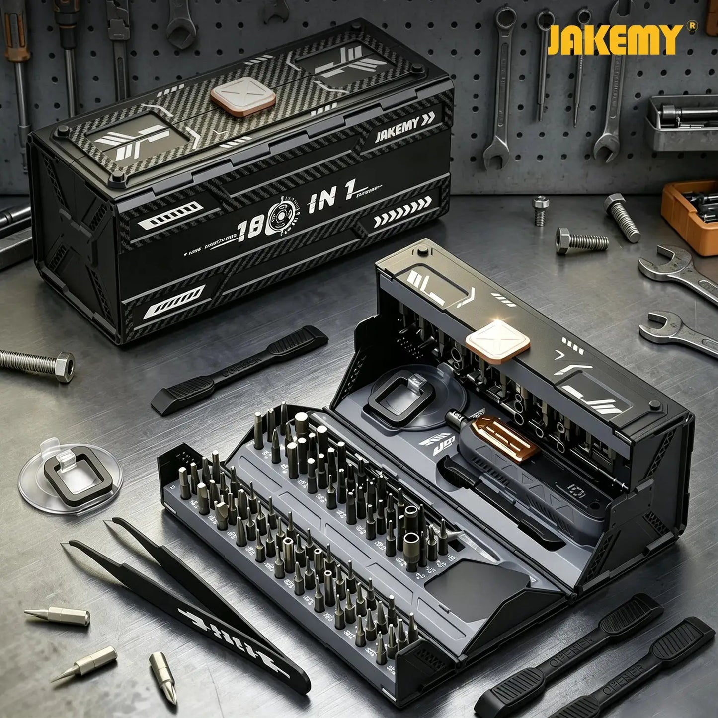 JAKEMY 180-in-1 Magnetic Precision Screwdriver Set, Electric Drill Bit Kit for iPhone Laptop Watch Glasses Repair from PriceLows™
