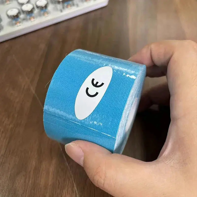 Kinesiology Tape Stickers | Cotton Spandex | Waterproof Athletic Bandage | Sky Blue