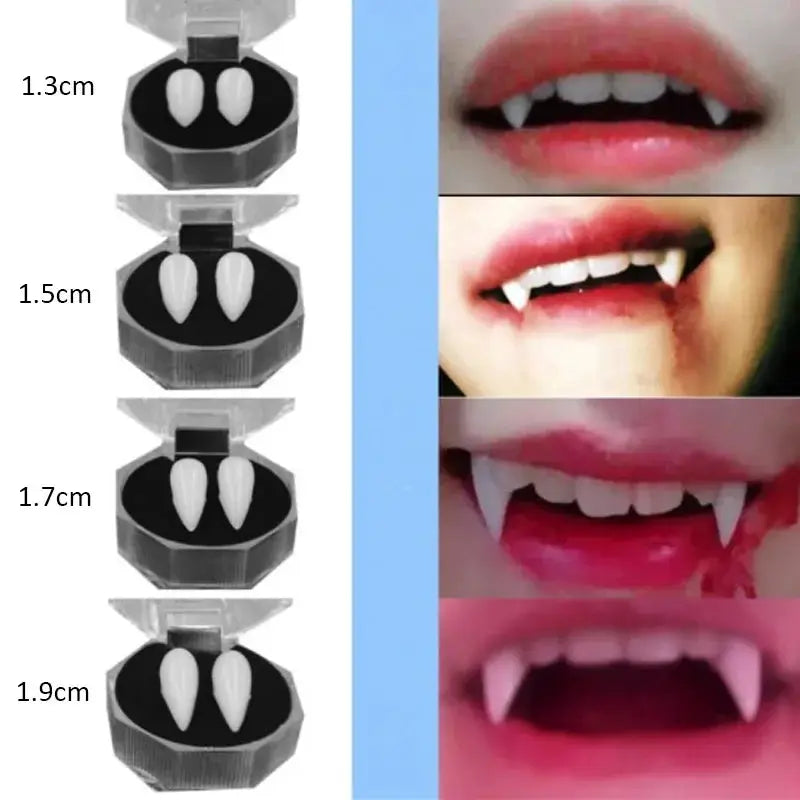 Halloween Vampire Teeth | Solid Resin | 1 Pair Set | One Size Fits All