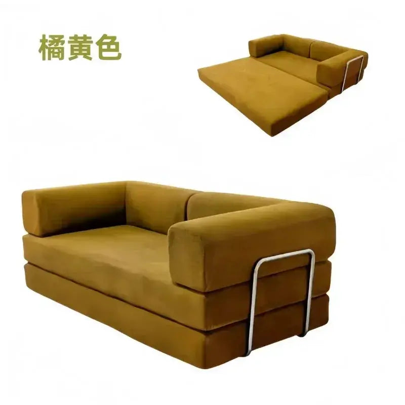 Sofa Bed | Corduroy Fabric | Foldable | L Shaped, Customizable from PriceLows™