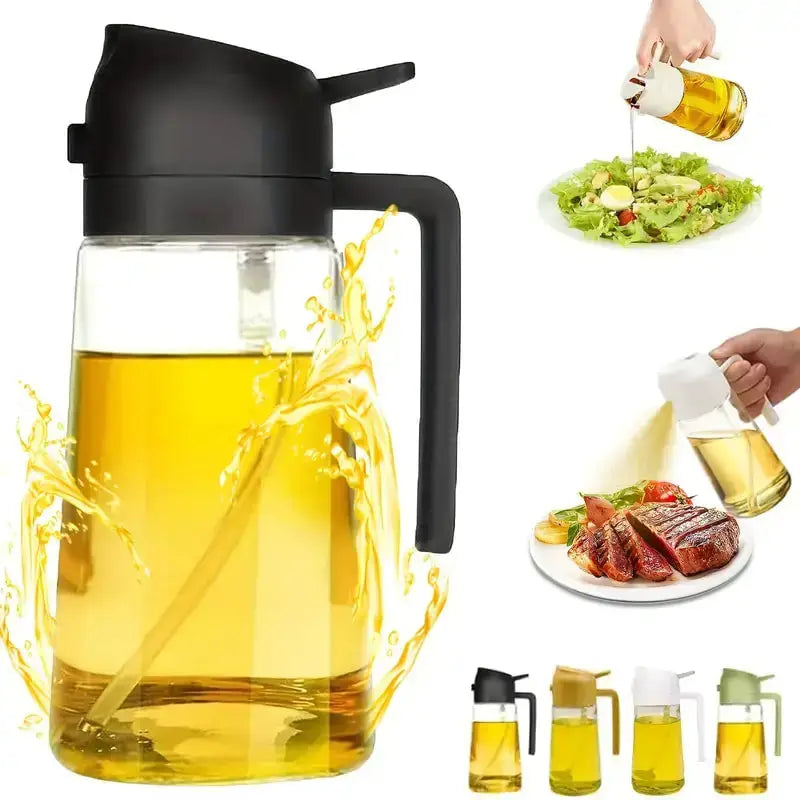 2-in-1 Kitchen Oil Sprayer and Dispenser Bottle, Plastic Oil Mister for Cooking, BBQ, Baking, Roasting and Picnic from PriceLows™