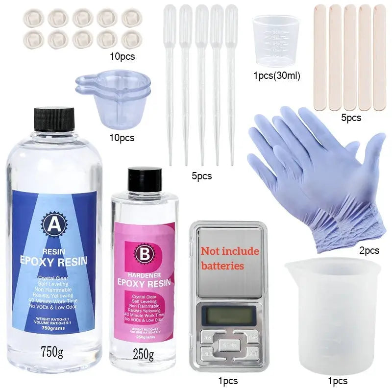 Epoxy Resin Kit | Crystal Clear 3:1 | Self Leveling | Jewelry DIY Art