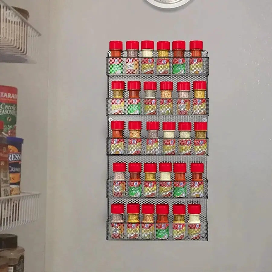 Rack Organizer SpaceSaving WallMount 5Tier Wire Shelves for Pantry or Cabinets Kitchen Organization and Storage by HomeComplete from PriceLows™