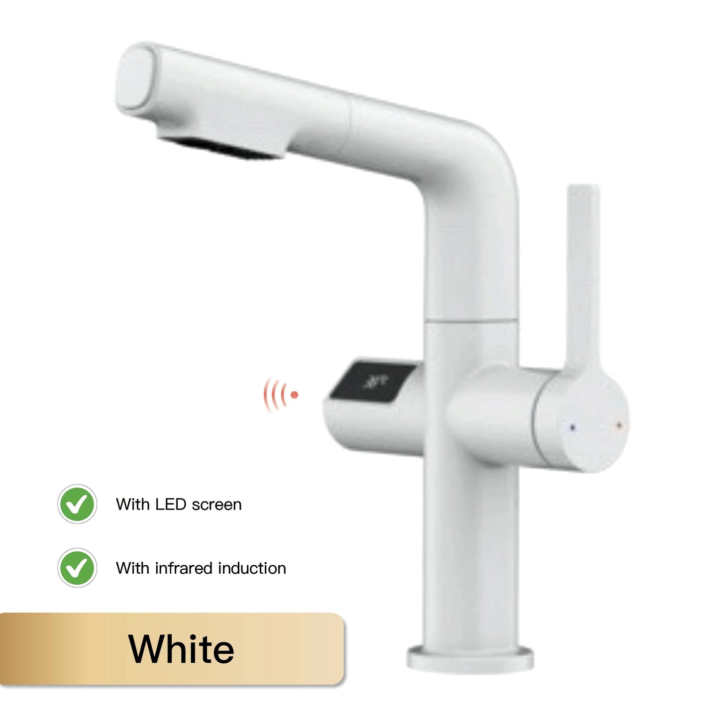 Kitchen Faucet | Digital Display | Gun Gray Brass | Two Function