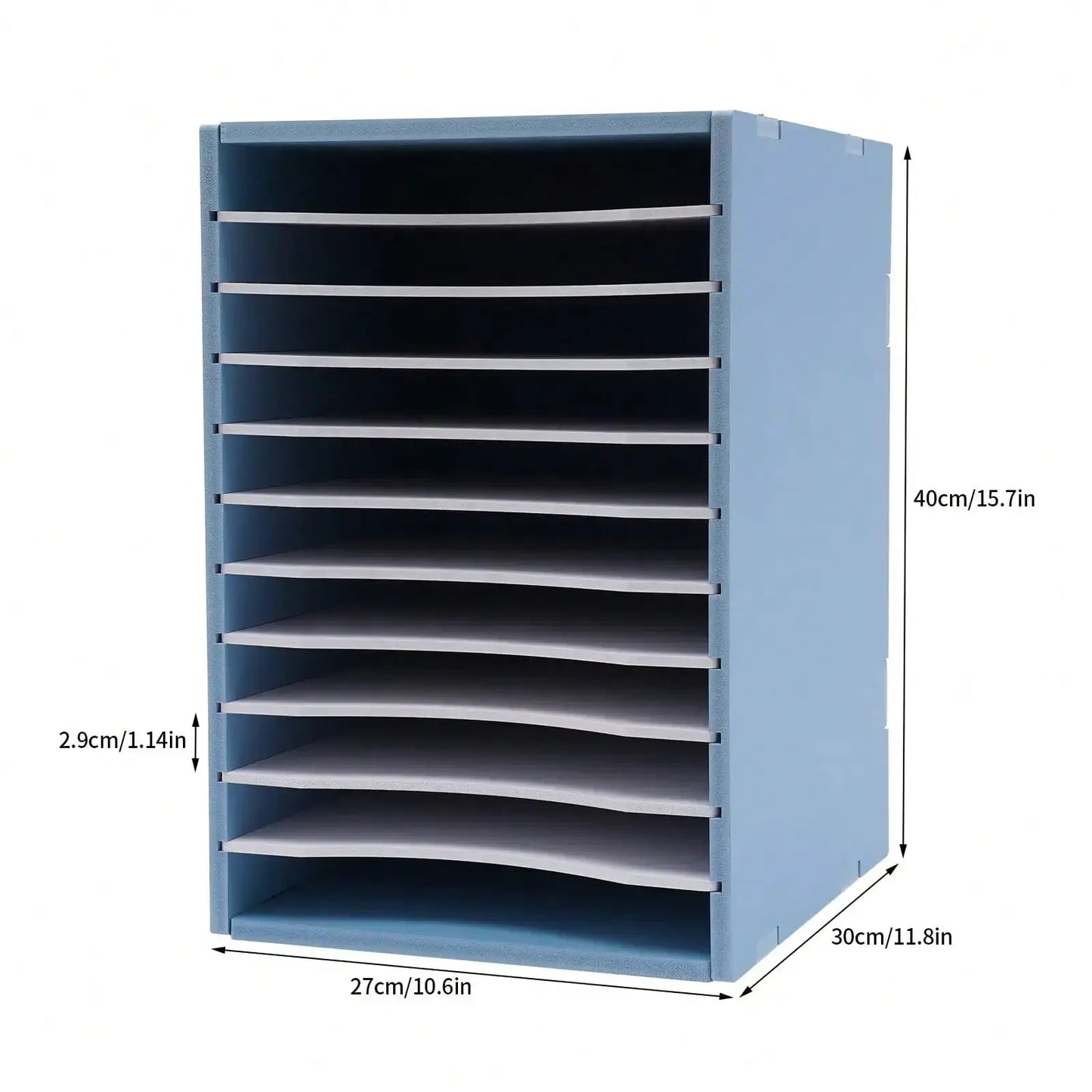 Desktop File Sorter | 11 Slots Vertical | Stackable Paper Organizer