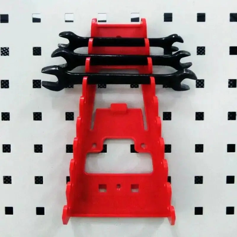 Red Wrench Organizer Plastic Wrench Organizer Tray Sockets Storage Tools Rack Sorter Standard Spanner Holders Wrench Holder from PriceLows™