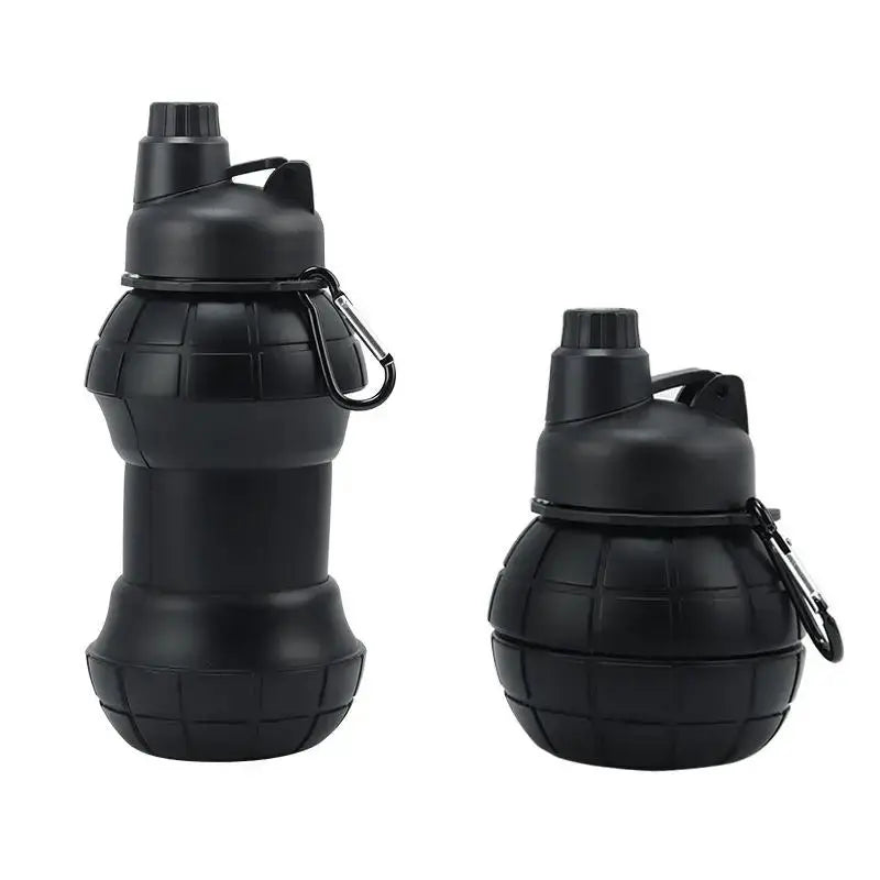 New 1Pcs 500ml Cup Portable Kettle Grenade-Shaped Silicone Collapsible Water Cup For Sports Outdoor Hiking Travel from PriceLows™