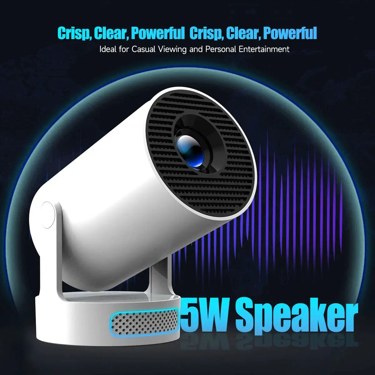 Portable Projector | 290 ANSI Lumens | Android 14 | HY300 Pro