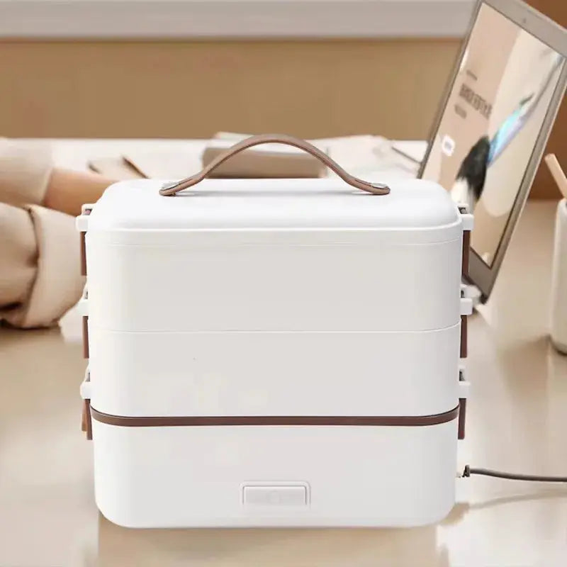Portable Electric Heating Lunch Box Stainless Steel Food Warmer Electric Lunch Box for Home and Office from PriceLows™
