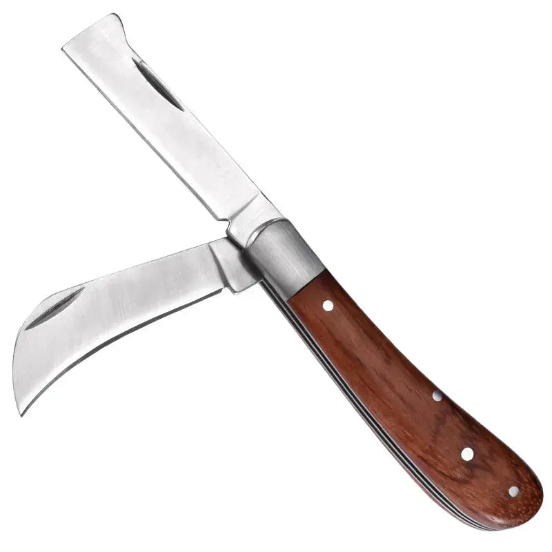Folding Grafting Knife Grafting Tools Grafting Pruning Knife Professional Garden fruit tree Grafting Cutter Wooden Handle Knife from PriceLows™