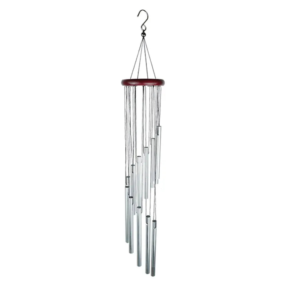 1Piece 12-Tube Aluminum Alloy Wind Chimes Set with Hook Gold/Silver Bells Outdoor Home Wedding Party Memorial Decoration Gifts from PriceLows™