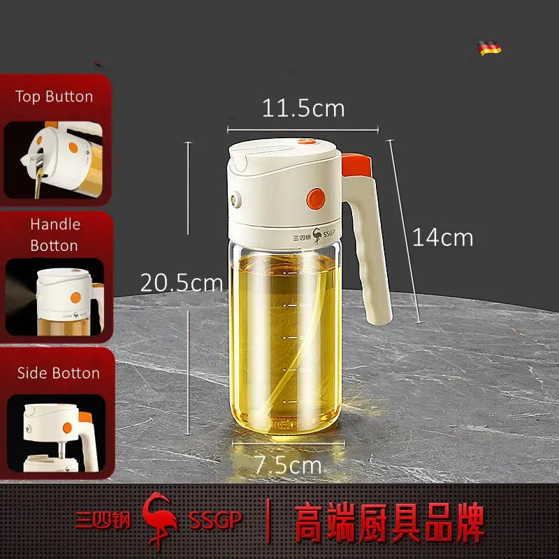 Oil Dispenser | 500ml Capacity | LFGB Certified Borosilicate Glass | Barbecue