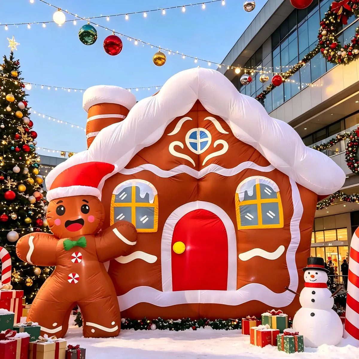Inflatable Gingerbread House | 11 Ft | LED Lights | Outdoor