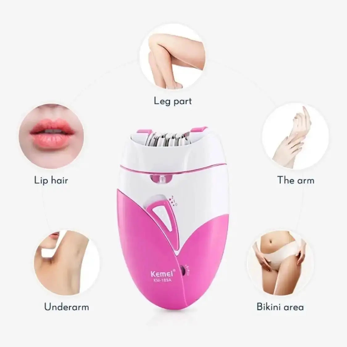 Kemei Women Epilator | USB Fast Charging | Wet Dry Use | Rechargeable