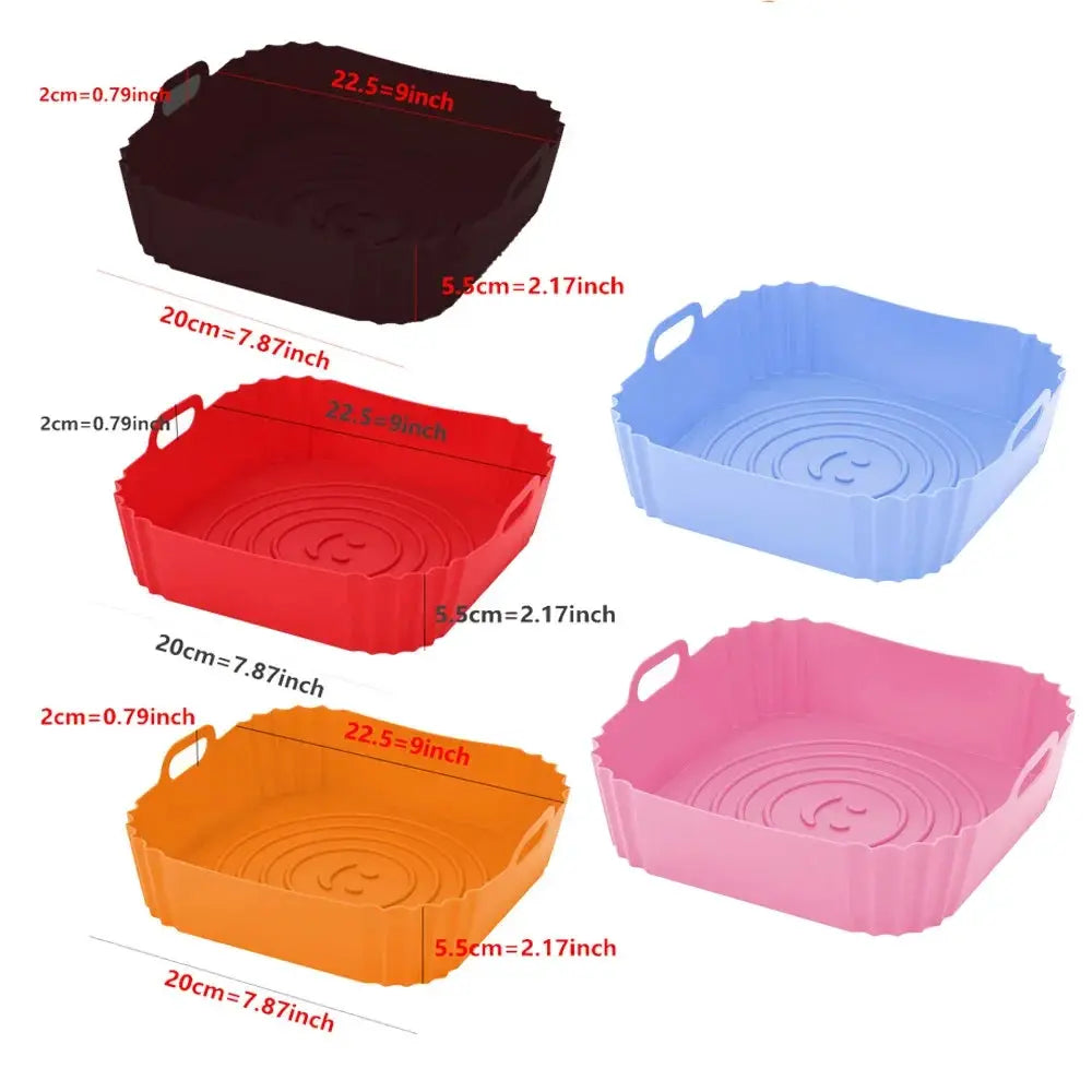 Air Fryer Pan Liner | Reusable Silicone | Food Grade Nonstick | One Size