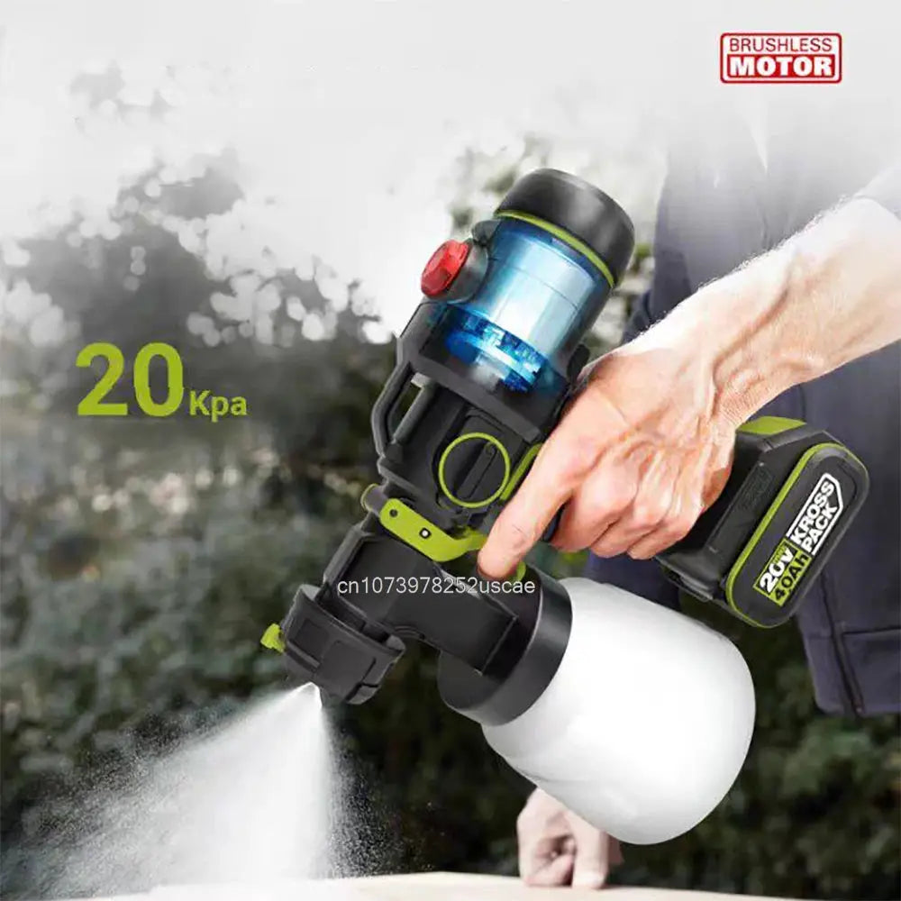 Worx WU056 Brushless Electric Spray Gun Home Paint Sprayer Flow Control Airbrush 4 Nozzle [Non Battery and Charge] from PriceLows™