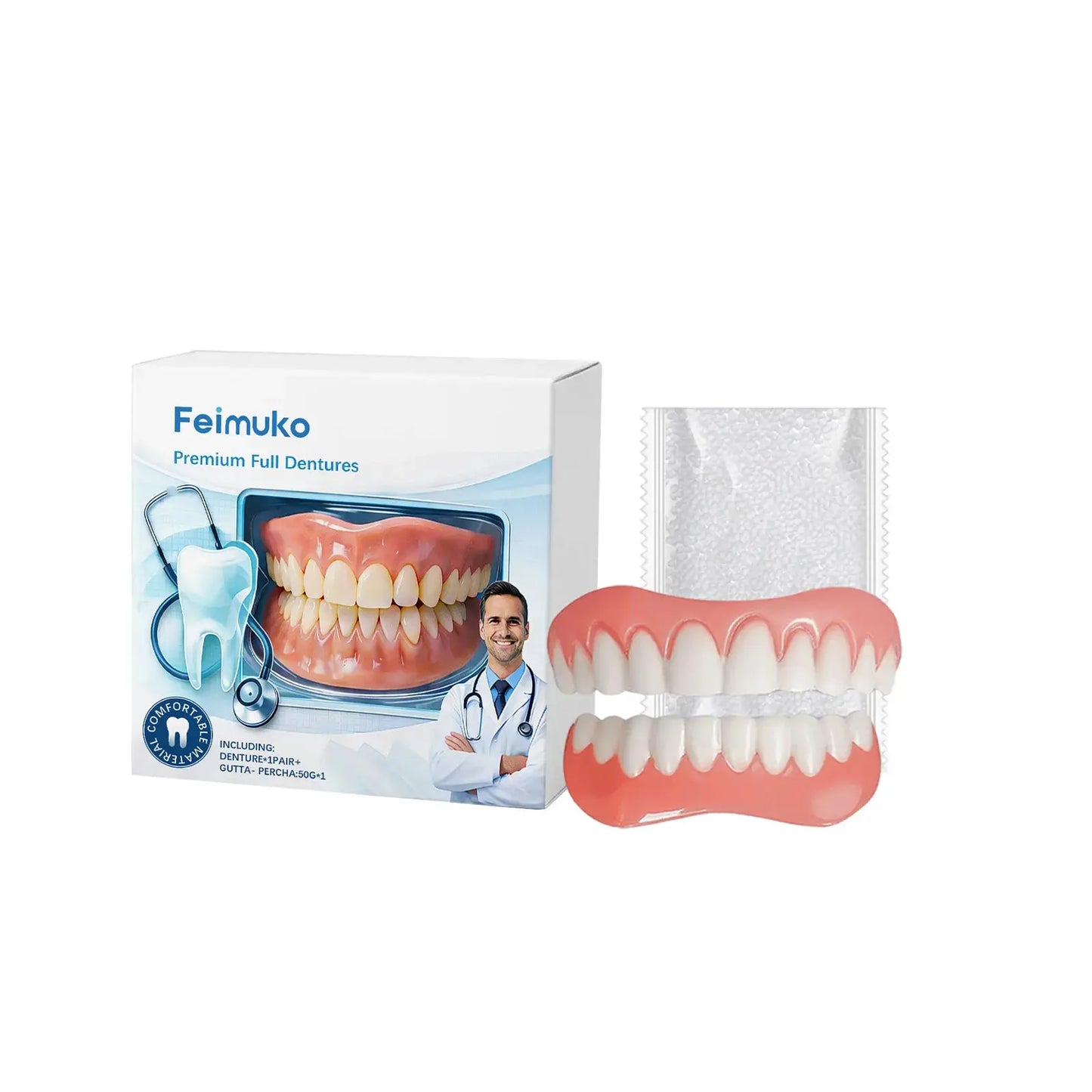 Snap-On Teeth Set | Adjustable Dentures | Adult Gap Filler