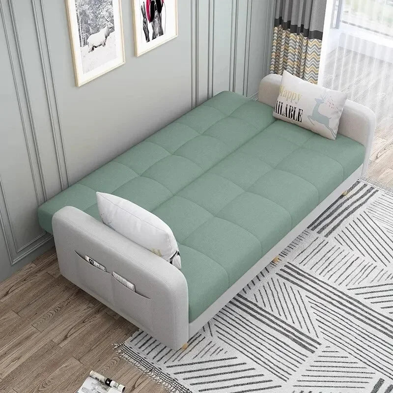 Sofa Bed | Foldable Dual-Purpose | Wood Frame | 3-Seater