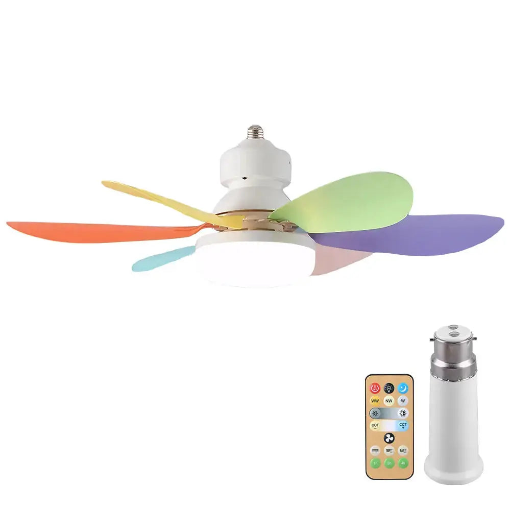 Ceiling Fan With Light | Remote Control | E27 LED Socket | 40/52 cm