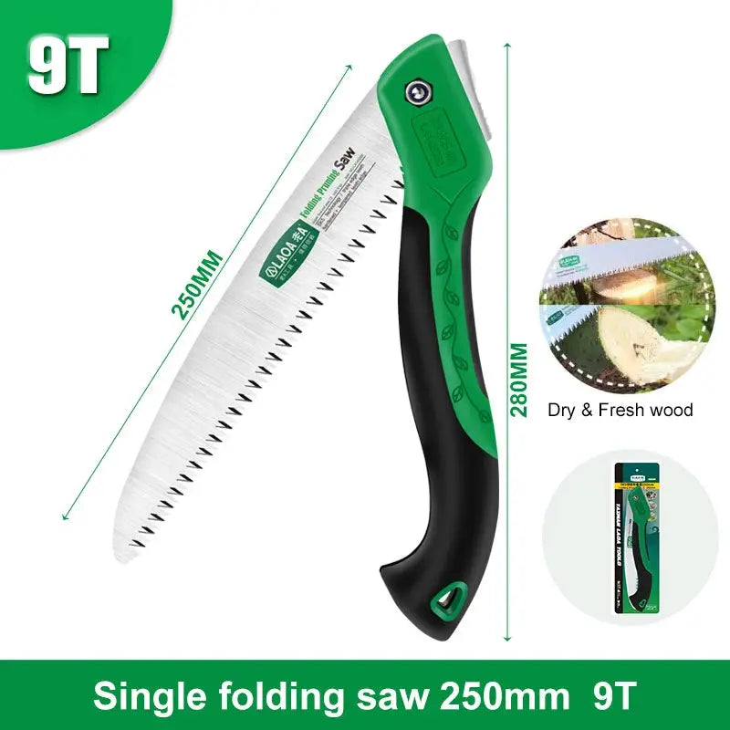 LAOA Sk5 Steel Pruning Saw | Ratchet Action | 14-25cm Blade