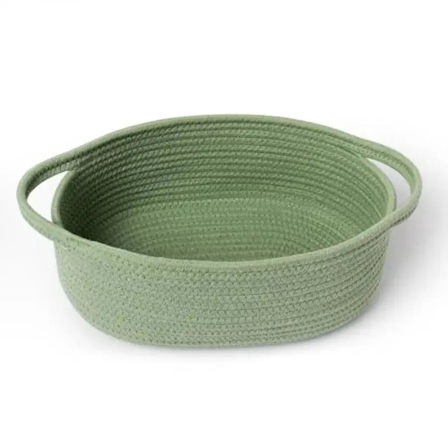 Woven Basket, 13" x 9" x 5" Cute Dog Toy Basket, Soft Cotton Rope Storage Box, Cat Toy Bin, Baskets for Gifts Empty, Small Bask from PriceLows™
