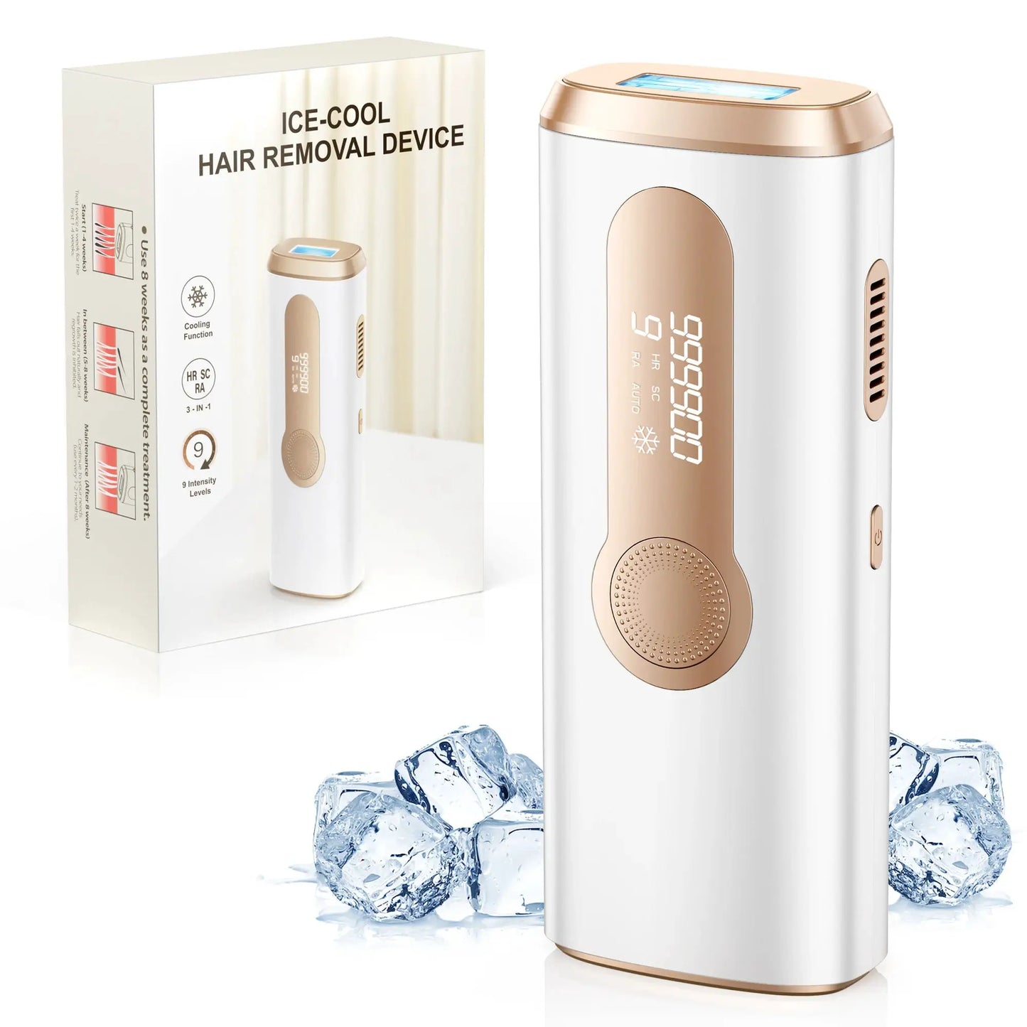 Ipl Hair Removal Device | Ice Cooling | 16J Power | For Men And Women