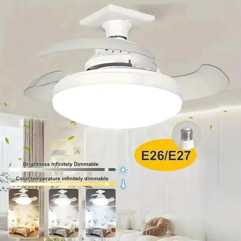 Ceiling Fan Light | Remote Control | E27 Socket | Dimmable LED