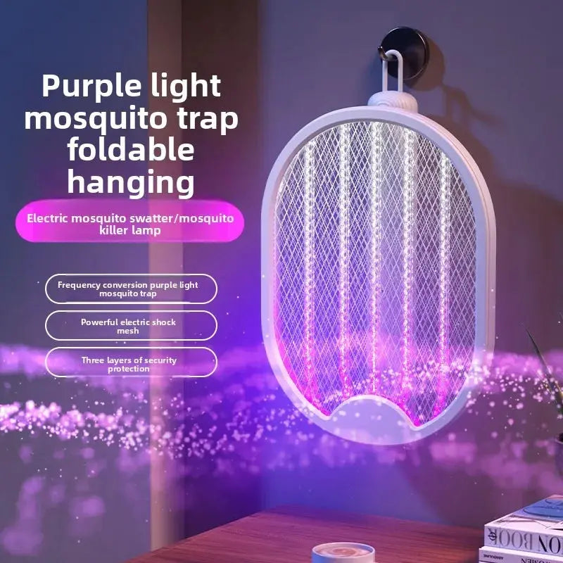 Foldable Electric Mosquito Swatter Mosquito Killer with UV Light USB Rechargeable Electric Bug Zapper Fly Bat Insect Swatter from PriceLows™