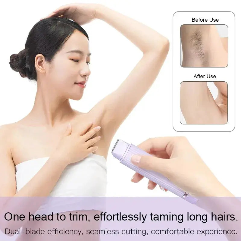 Bikini Trimmer Shaver | 2 In 1 Design | IPX7 Waterproof | Women One Size