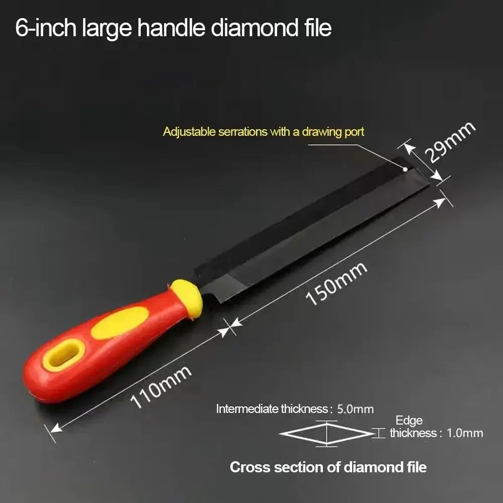 1Pcs 6/8inches Diamond-Shaped Files Saw Files Hand Saw For Sharpening Straightening Wood Carving Metal Glass Grinding Tool from PriceLows™